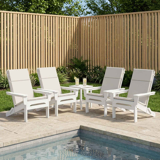 vidaXL High Back Chair Cushion GEMERT 4 pcs 100% Polyester White 1