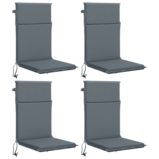 vidaXL High Back Chair Cushion GEMERT 4 pcs 100% Polyester Blue 2