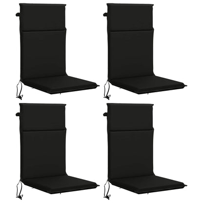 vidaXL High Back Chair Cushion GEMERT 4 pcs 100% Polyester Black 2