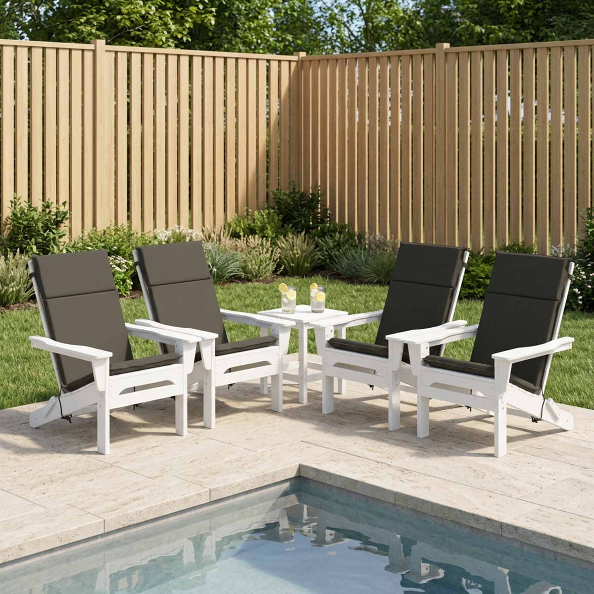 vidaXL High Back Chair Cushion GEMERT 6 pcs 100% Polyester Anthracite 1