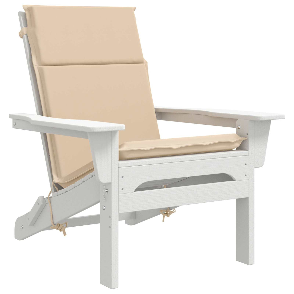 vidaXL High Back Chair Cushion GEMERT 4 pcs 100% Polyester Cream 3