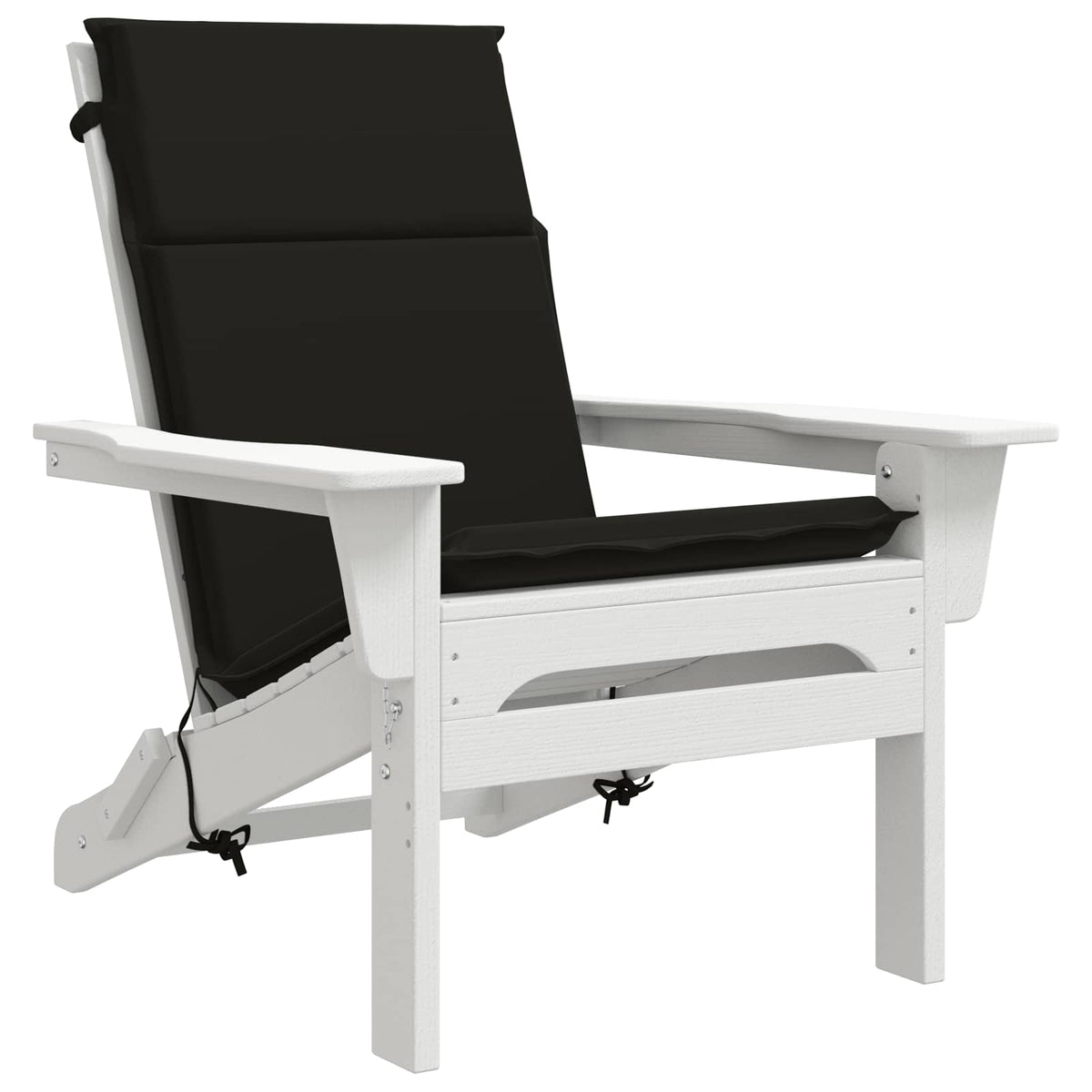vidaXL High Back Chair Cushion GEMERT 4 pcs 100% Polyester Black 3