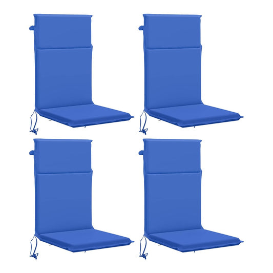 vidaXL High Back Chair Cushion GEMERT 4 pcs 100% Polyester Royal Blue 2