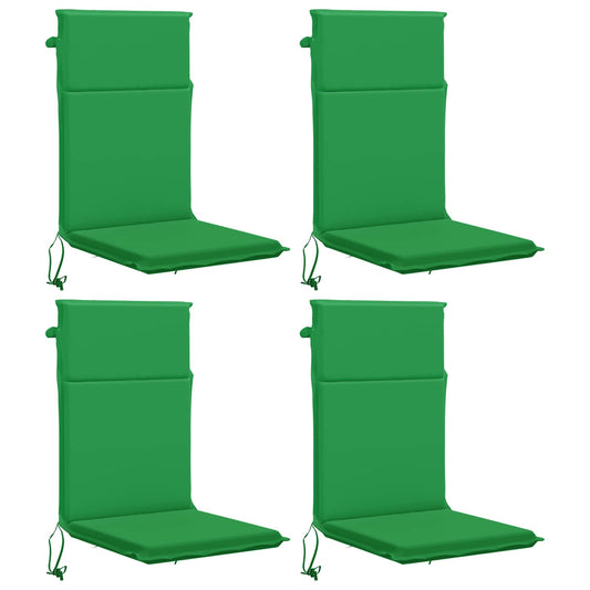 vidaXL High Back Chair Cushion GEMERT 4 pcs 100% Polyester Green 2