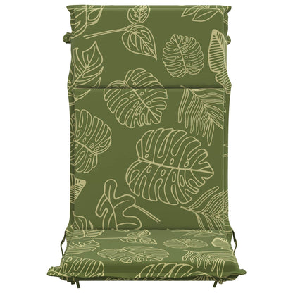 vidaXL High Back Chair Cushion GEMERT 4 pcs 100% Polyester Leaf Design 4
