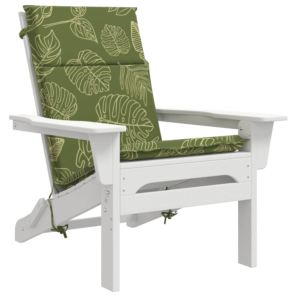 vidaXL High Back Chair Cushion GEMERT 4 pcs 100% Polyester Leaf Design 3
