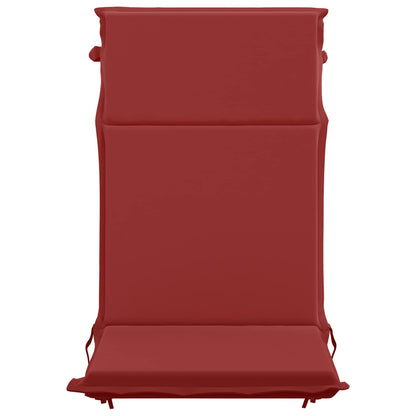 vidaXL High Back Chair Cushion GEMERT 4 pcs 100% Polyester Wine Red 4