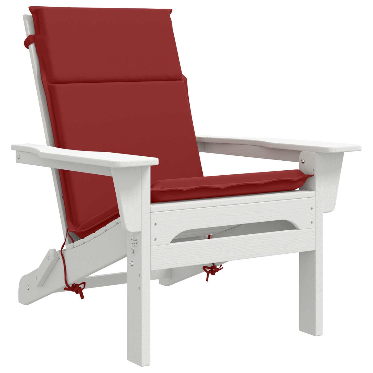 vidaXL High Back Chair Cushion GEMERT 4 pcs 100% Polyester Wine Red 3