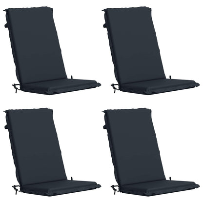 vidaXL High Back Chair Cushion GEMERT 4 pcs 100% Polyester Dark Blue 2