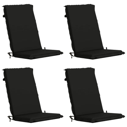 vidaXL High Back Chair Cushion GEMERT 4 pcs 100% Polyester Black 2
