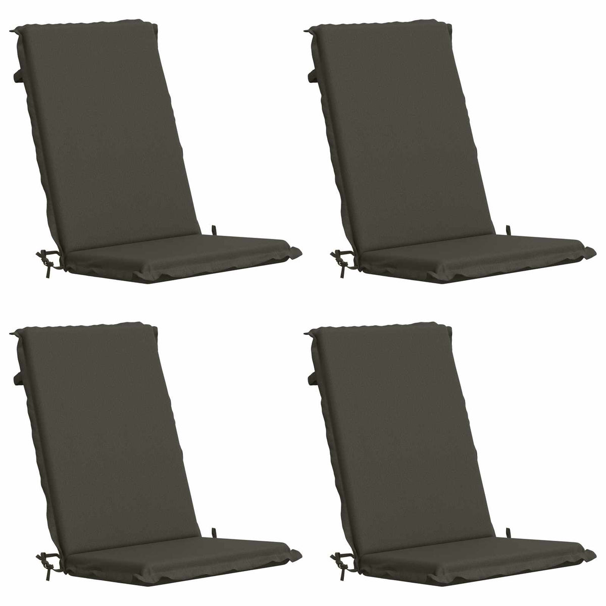 vidaXL High Back Chair Cushion GEMERT 4 pcs 100% Polyester Anthracite 2