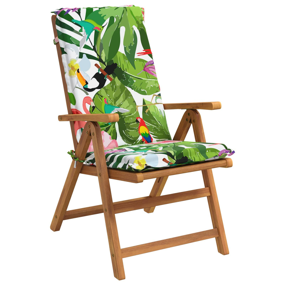vidaXL High Back Chair Cushion GEMERT 4 pcs 100% Polyester Multicolour 3