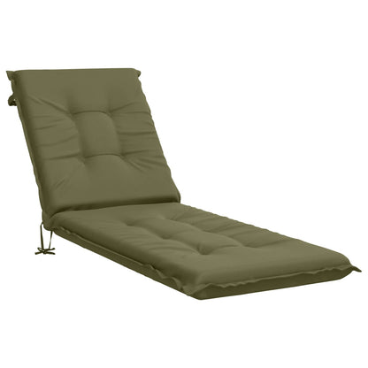 vidaXL Sunlounger Cushion GEMERT 100% Polyester Olive Green 2
