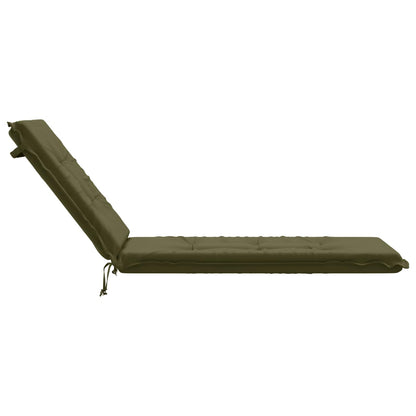 vidaXL Sunlounger Cushion GEMERT 100% Polyester Olive Green 5