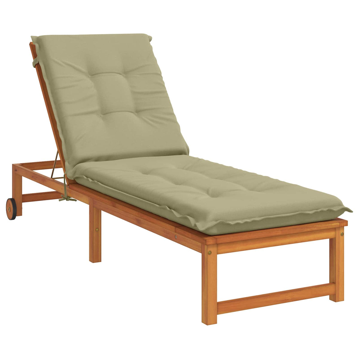 vidaXL Sunlounger Cushion GEMERT 100% Polyester Light Green 3
