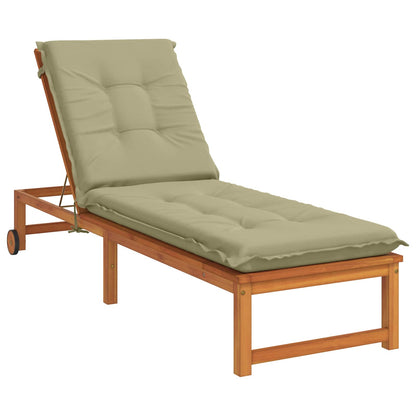 vidaXL Sunlounger Cushion GEMERT 100% Polyester Light Green 3