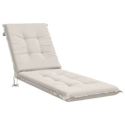 vidaXL Sunlounger Cushion GEMERT 100% Polyester White 190 x 60 x 9 cm 2
