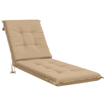 vidaXL Sunlounger Cushion GEMERT 100% Polyester Sand 190 x 60 x 9 cm 2