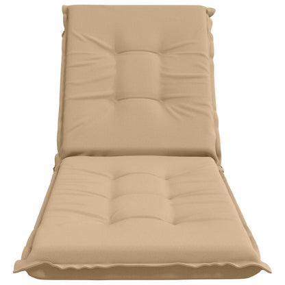 vidaXL Sunlounger Cushion GEMERT 100% Polyester Sand 190 x 60 x 9 cm 4