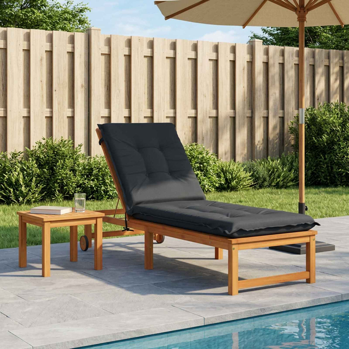 vidaXL Sunlounger Cushion GEMERT 100% Polyester Dark Blue 1