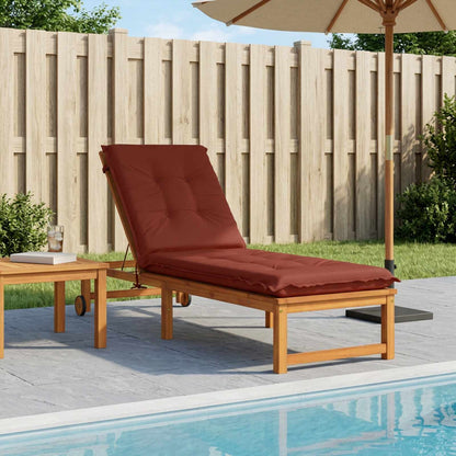 vidaXL Sunlounger Cushion GEMERT 100% Polyester Red 190 x 60 x 9 cm 1
