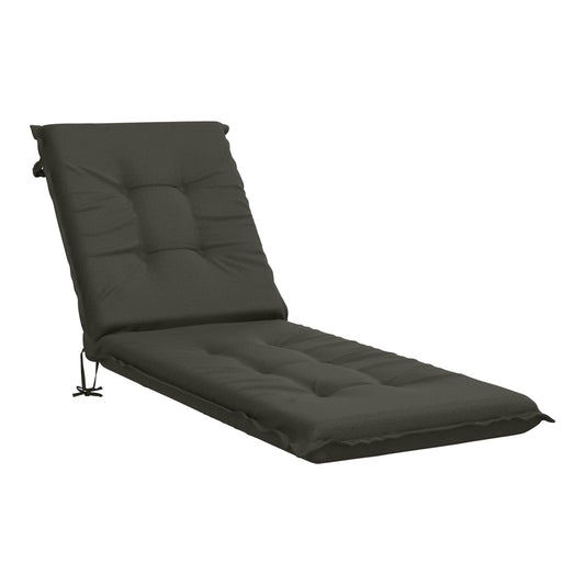 Sunlounger Cushion GEMERT 100% Polyester Melange 190 x 60 x 9 cm Anthracite