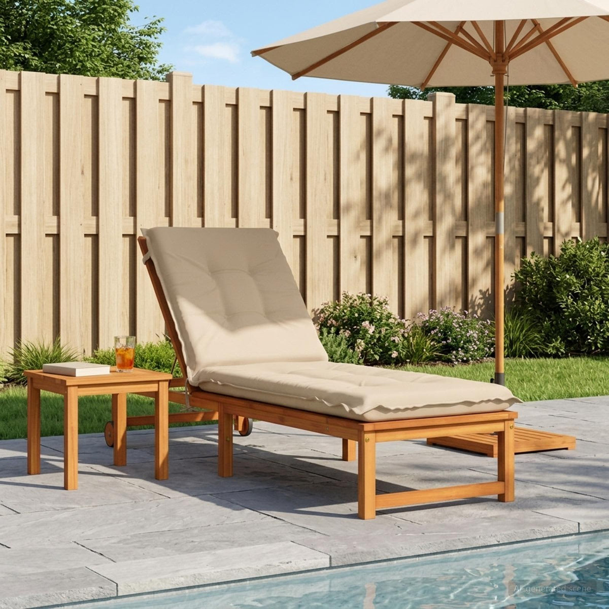Sunlounger Cushion GEMERT 100% Polyester Cream