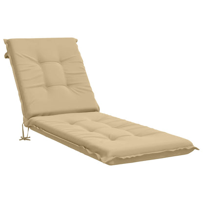 vidaXL Sunlounger Cushion GEMERT 100% Polyester Beige 190 x 60 x 9 cm 2