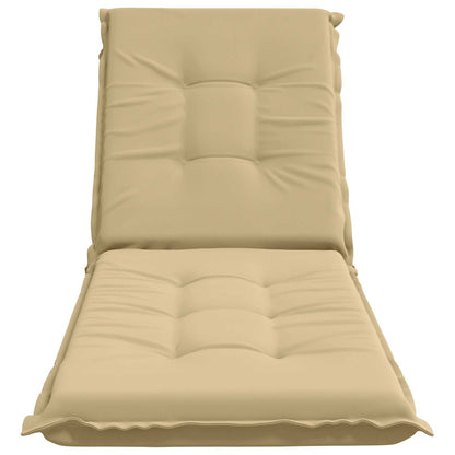 vidaXL Sunlounger Cushion GEMERT 100% Polyester Beige 190 x 60 x 9 cm 4