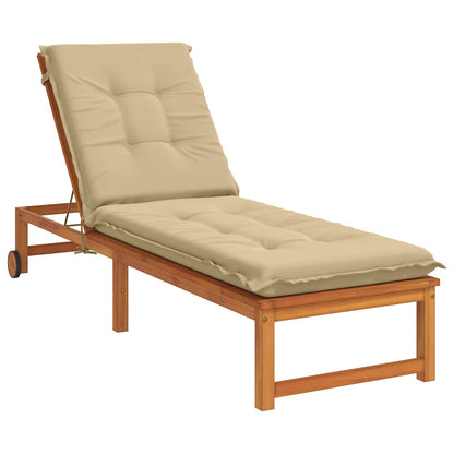vidaXL Sunlounger Cushion GEMERT 100% Polyester Beige 190 x 60 x 9 cm 3