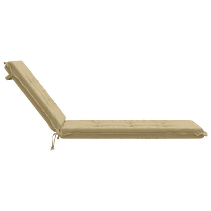 vidaXL Sunlounger Cushion GEMERT 100% Polyester Beige 190 x 60 x 9 cm 5