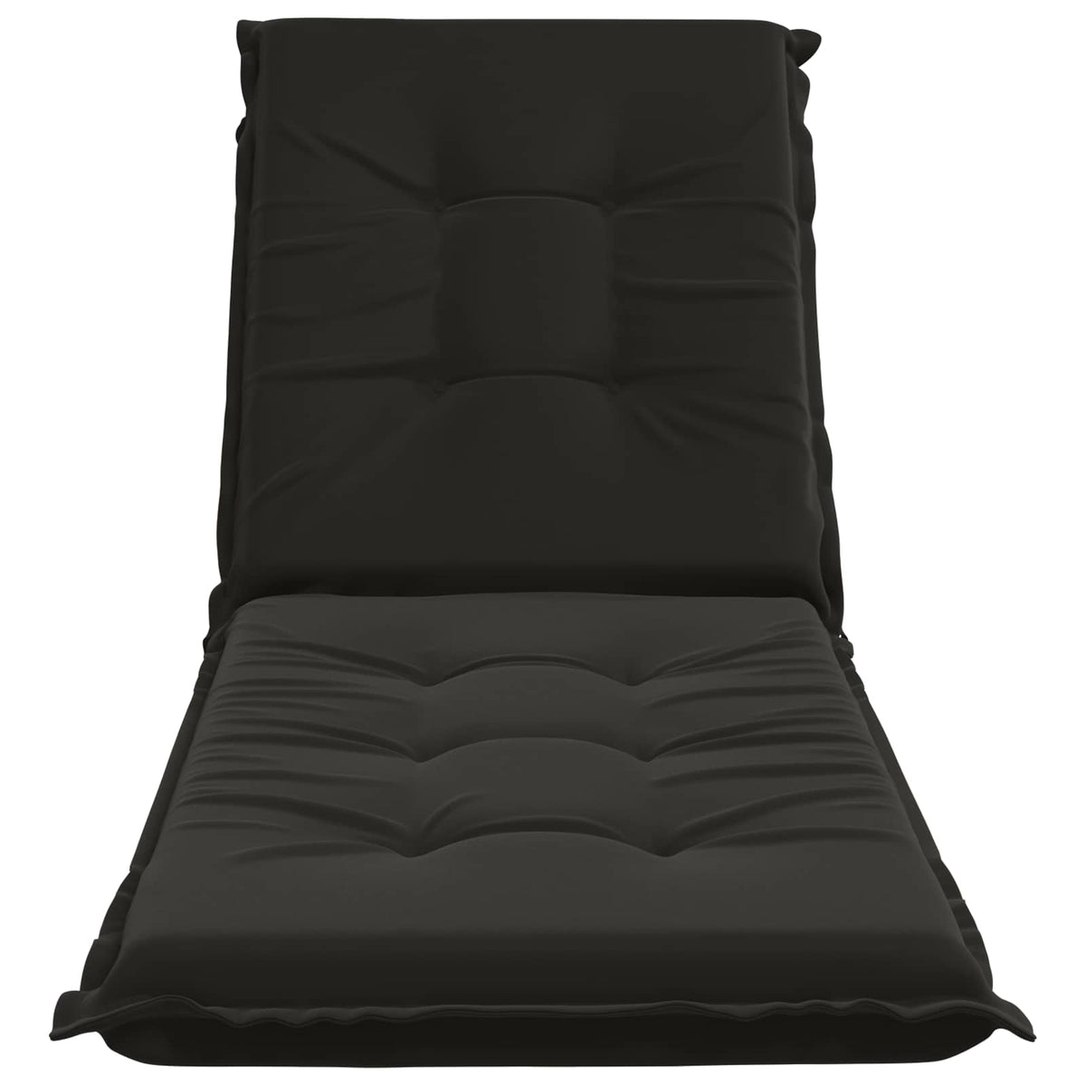 vidaXL Sunlounger Cushion GEMERT 100% Polyester Black 190 x 60 x 9 cm 4
