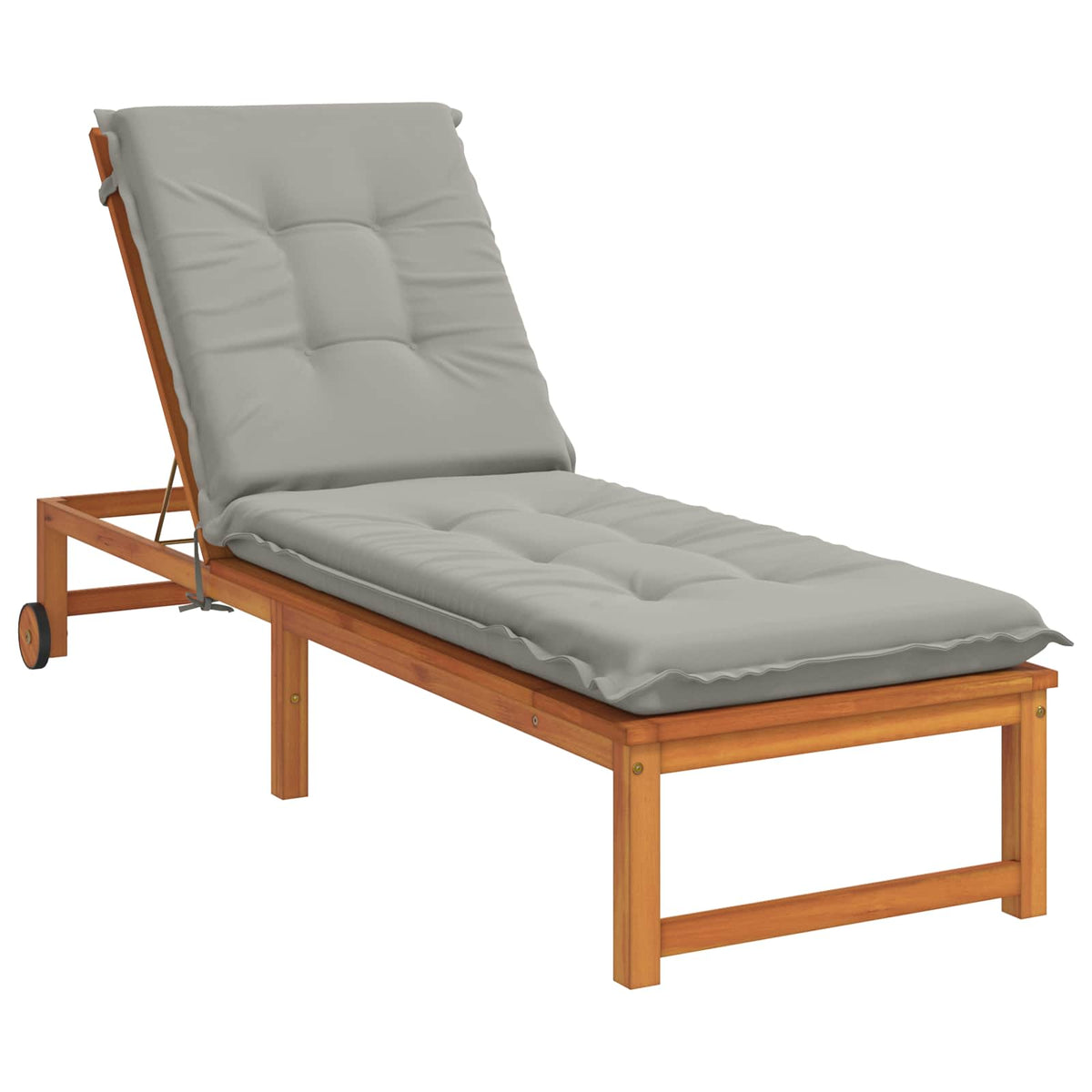 vidaXL Sunlounger Cushion GEMERT 100% Polyester Grey 190 x 60 x 9 cm 3