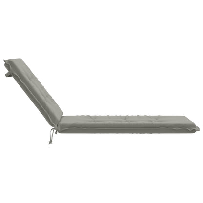 vidaXL Sunlounger Cushion GEMERT 100% Polyester Grey 190 x 60 x 9 cm 5