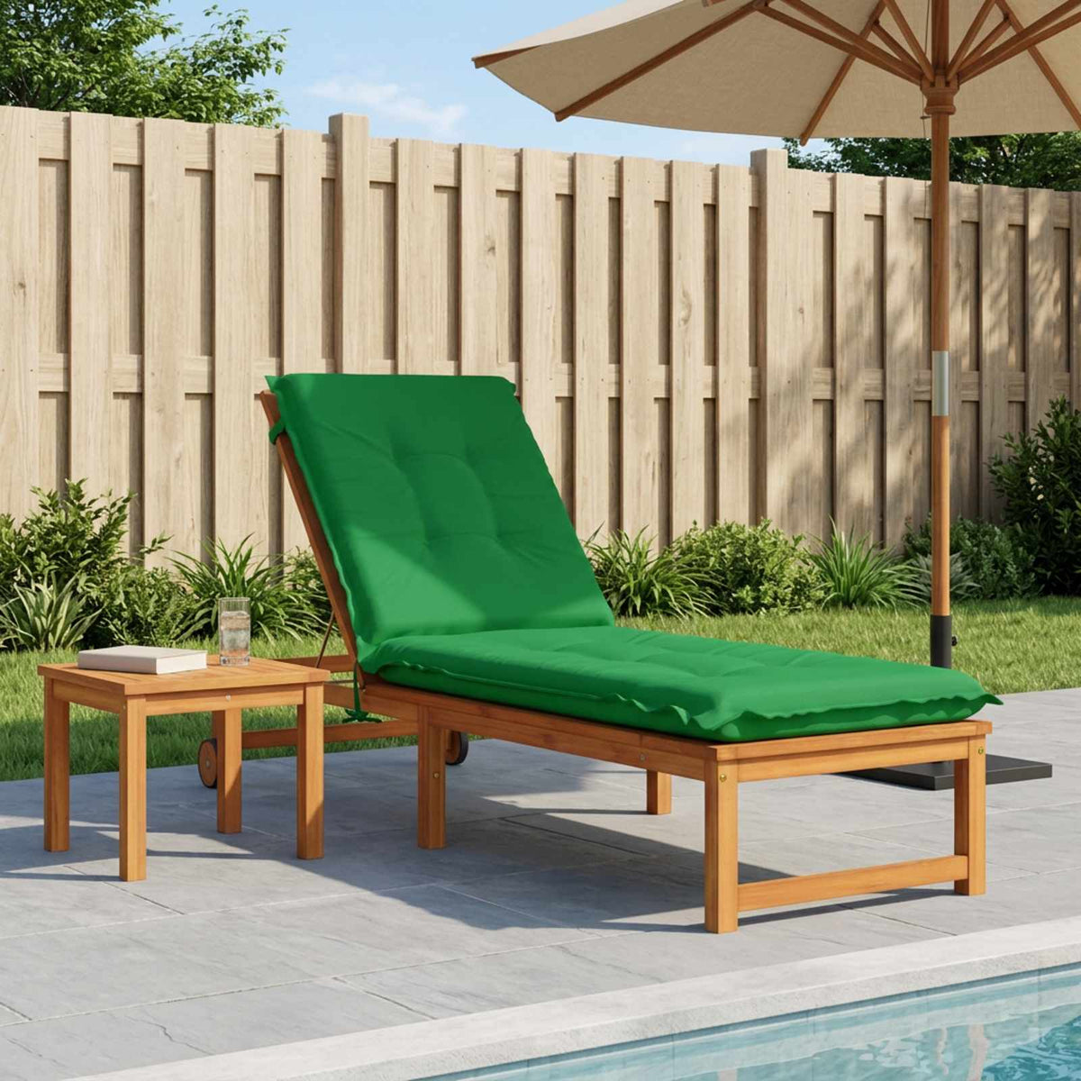 Sunlounger Cushion GEMERT 100% Polyester Green