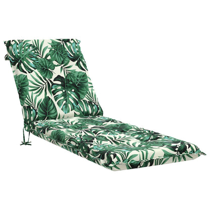 vidaXL Sunlounger Cushion GEMERT 100% Polyester Leaf Pattern 2