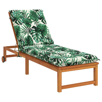 vidaXL Sunlounger Cushion GEMERT 100% Polyester Leaf Pattern 3
