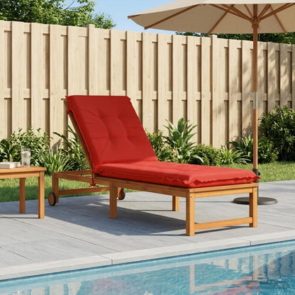 vidaXL Sunlounger Cushion GEMERT 100% Polyester Red 190 x 60 x 9 cm 1