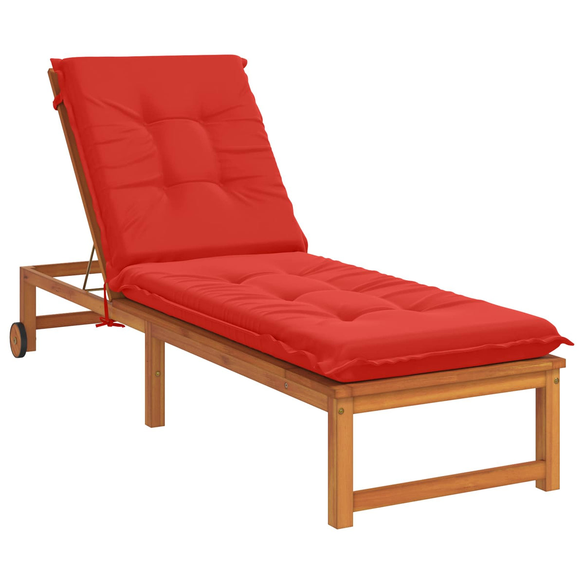 vidaXL Sunlounger Cushion GEMERT 100% Polyester Red 190 x 60 x 9 cm 3