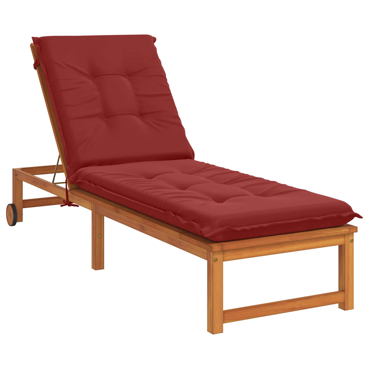 vidaXL Sunlounger Cushion GEMERT 100% Polyester Wine Red 3