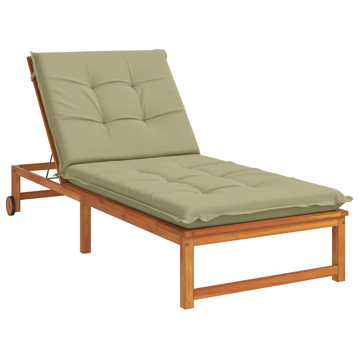 vidaXL Sunlounger Cushion GEMERT 100% Polyester Light Green 3