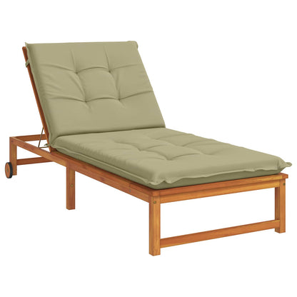 Sunlounger Cushion GEMERT 100% Polyester Melange 190 x 70 x 9 cm Light green
