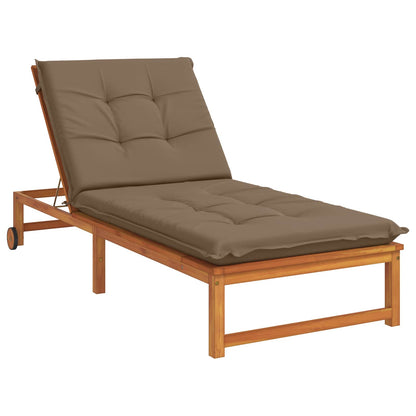 Sunlounger Cushion GEMERT 100% Polyester Melange 190 x 70 x 9 cm Taupe