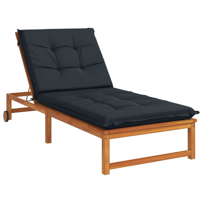 Sunlounger Cushion GEMERT 100% Polyester Melange 190 x 70 x 9 cm Dark blue