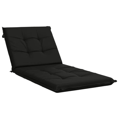 Sunlounger Cushion GEMERT 100% Polyester Melange 190 x 70 x 9 cm Black
