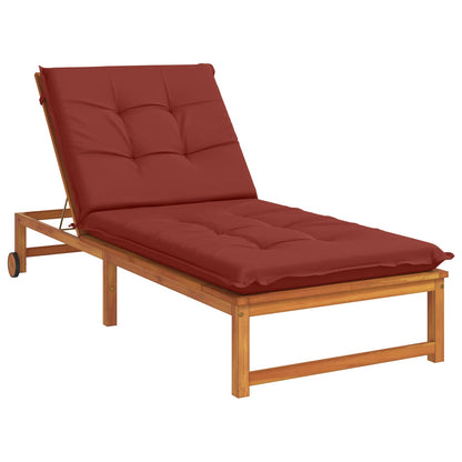 Sunlounger Cushion GEMERT 100% Polyester Melange 190 x 70 x 9 cm Red