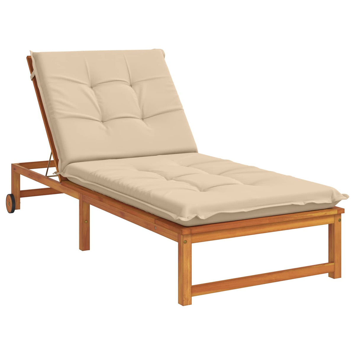 Sunlounger Cushion GEMERT 100% Polyester Melange 190 x 70 x 9 cm Cream