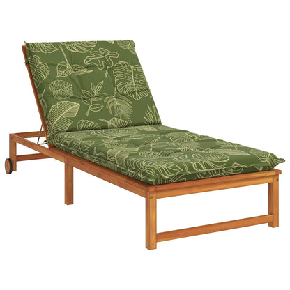 vidaXL Sunlounger Cushion GEMERT 100% Polyester Leaf Design 3