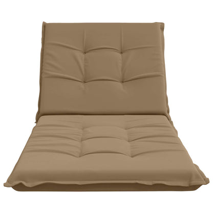 vidaXL Sunlounger Cushion GEMERT 100% Polyester Taupe 190 x 70 x 9 cm 4