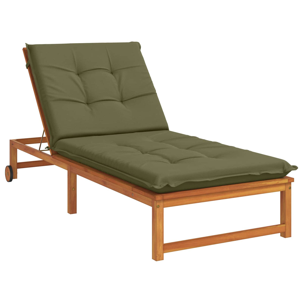 Sunlounger Cushion GEMERT 100% Polyester Melange 190 x 80 x 9 cm Olive green